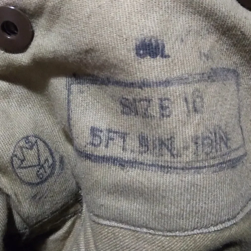 Vintage Military Wool Cargo Pants With Belt